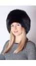 Black fox fur hat